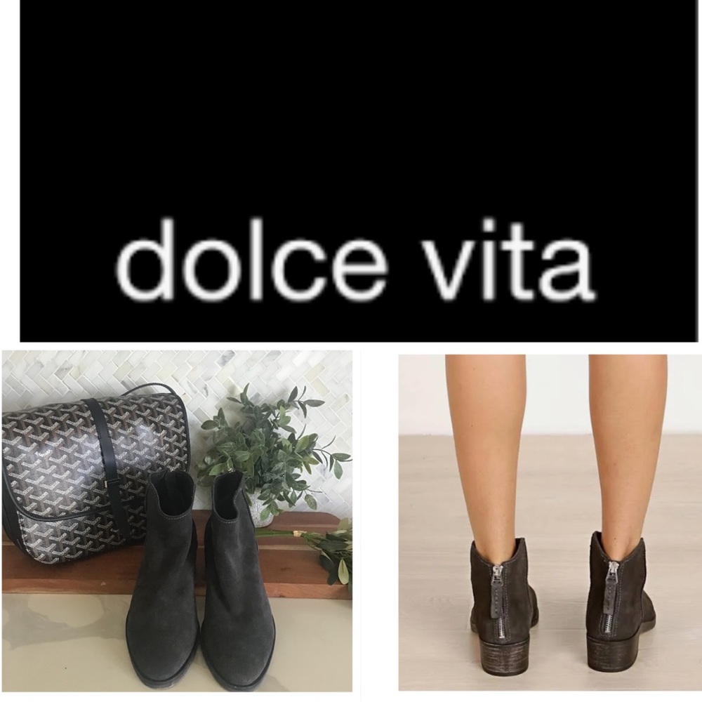Dolce Vita Tucker Anthracite Suede Ankle Bootie